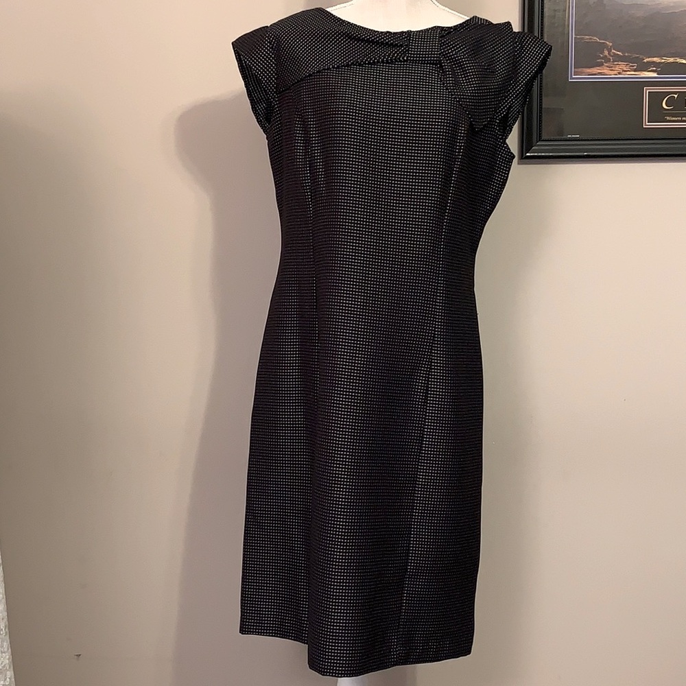 Karin Stevens Black polka dot dress with Detailed Bow